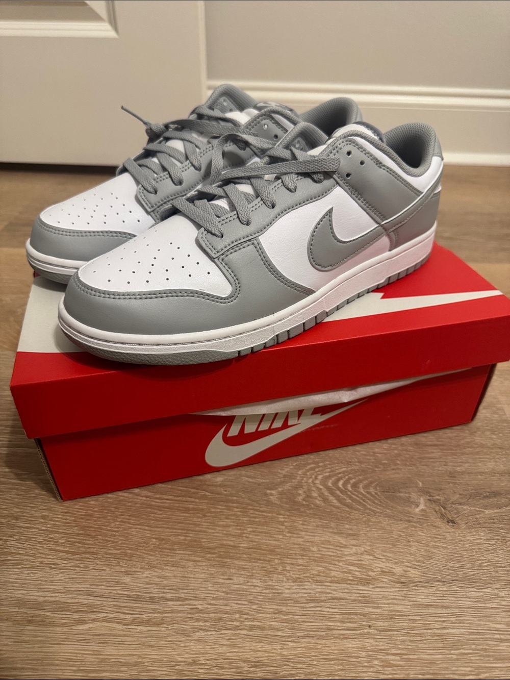 NWT Nike Dunk Low (11.5, Grey/White)